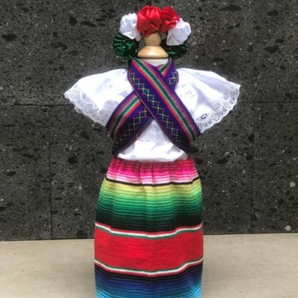 MEXICAN zarape skirt and blouse SIZE 3-6 Handmade - Picture 1 of 1